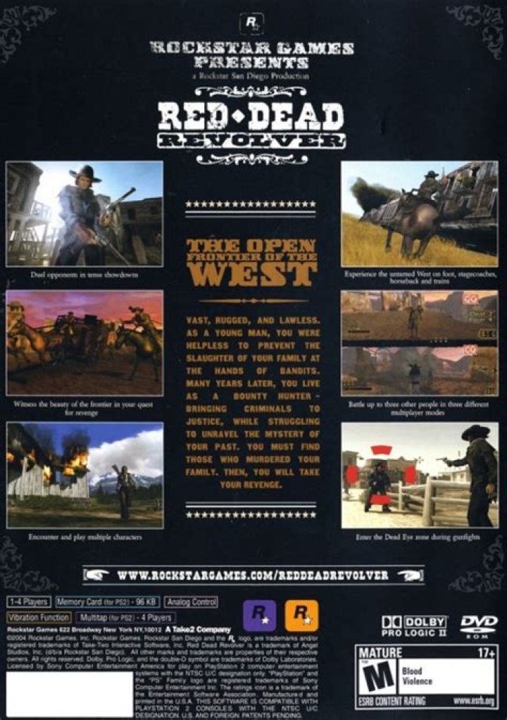 Red Dead Revolver PS2 Cheats