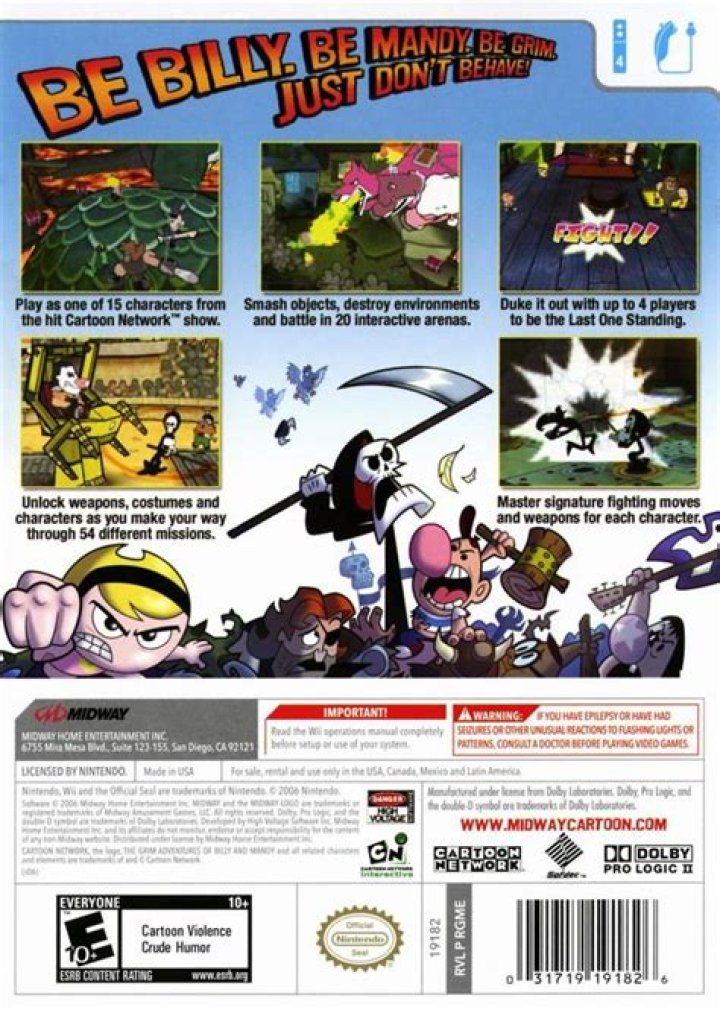 The Grim Adventures of Billy & Mandy,Grim Adventures of Billy & Mandy, The GameCube Cheats