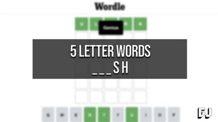 5 Letter Words Ending in SH - Wordle Game Help