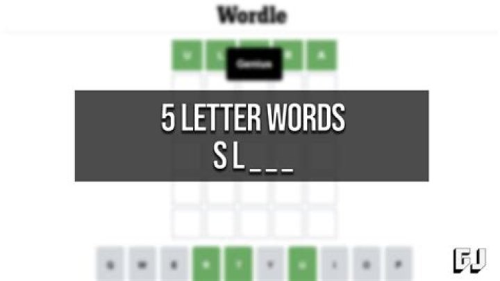 5 Letter Words Starting with SL - Wordle Game Help