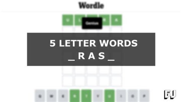 5 letter words with RAS as middle letters