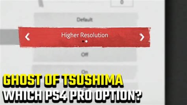 Ghost of Tsushima Higher Resolution vs Better Frame-Rate (PS4 Pro)