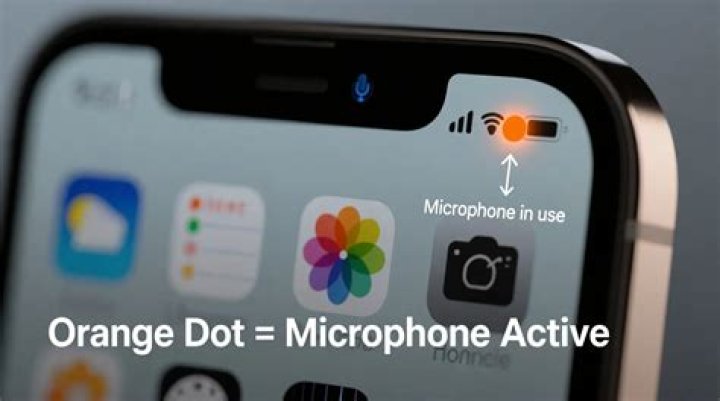 What does the orange dot mean in iOS 14?
