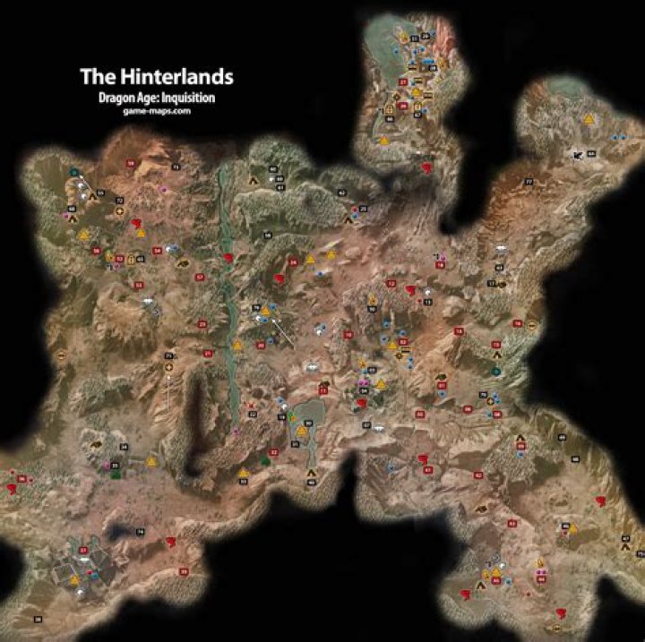 Dragon Age: Inquisition Treasure Location [Hinterlands] - Map to a Waterfall