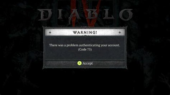 Diablo 4 Error Code 75 Xbox: There Was a Problem Authenticating Your Account Fix