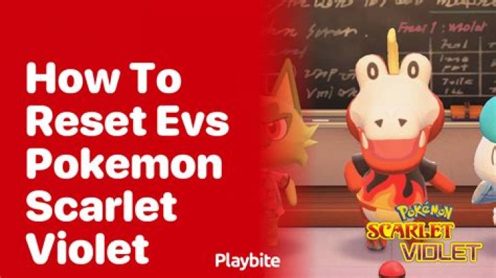 Pokemon Scarlet & Violet: How to Reset EVs