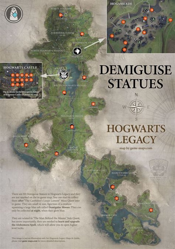 All World Map Demiguise Locations in Hogwarts Legacy