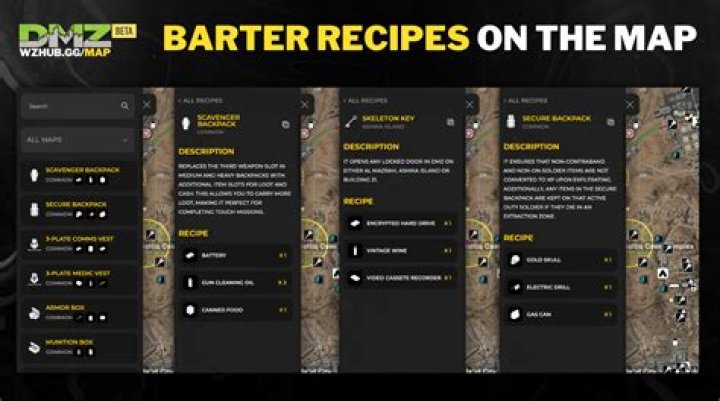 All 3-Plate Vest Barter Recipes in CoD Warzone DMZ