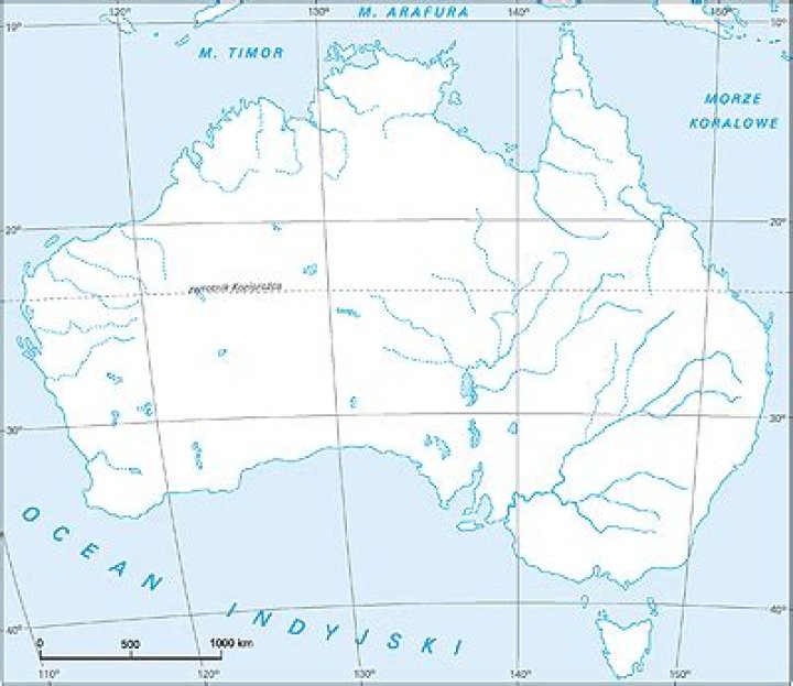 Australia - mapa konturowa Quiz