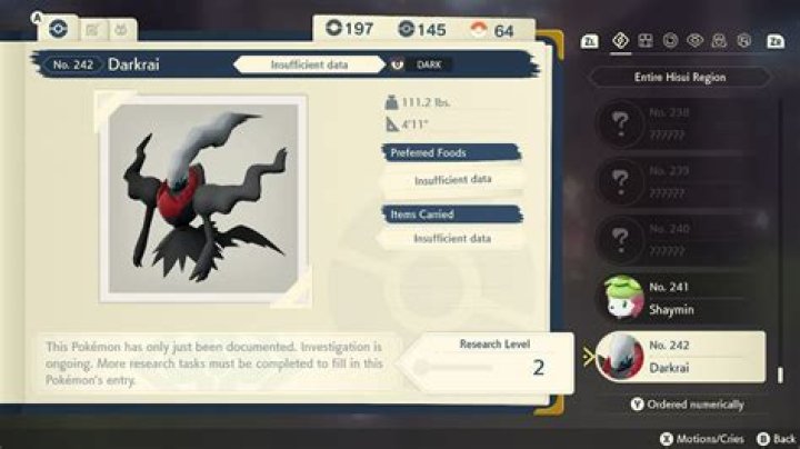 Best moves for Darkrai in Pokémon Legends: Arceus