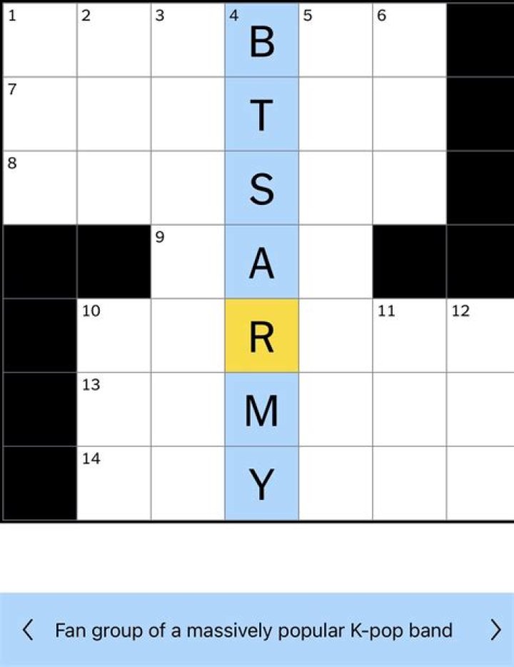 Beyhive, for Beyoncé, or ARMY, for BTS crossword clue answer