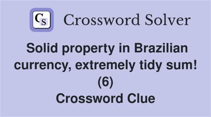 Brazilian currency Crossword Clue