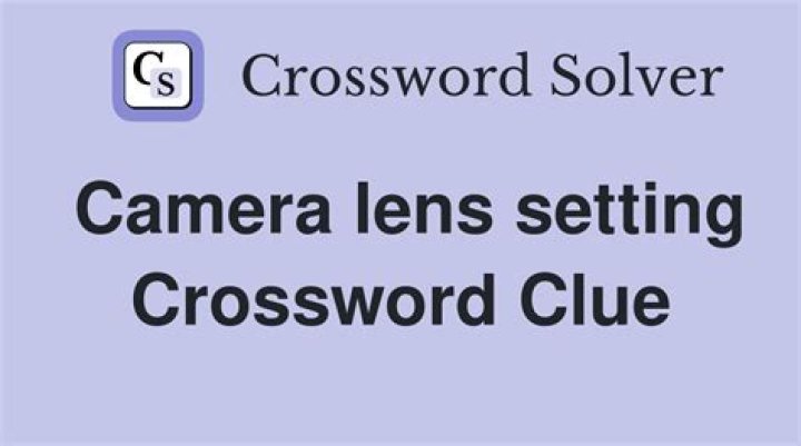 Camera lens, essentially crossword clue answer