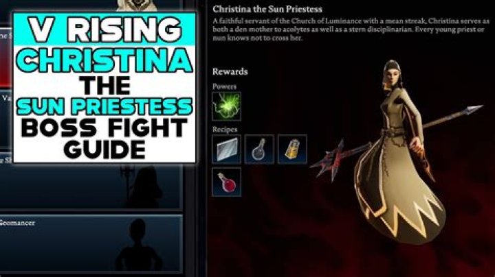 How To Find & Beat Christina The Sun Priestess In V Rising