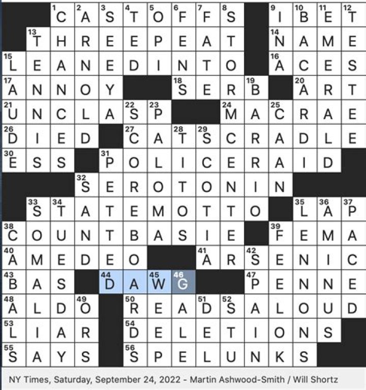 Cocktail garnish Crossword Clue