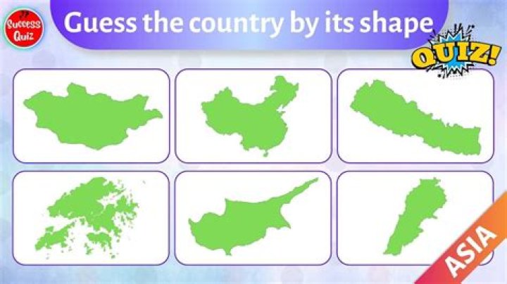 Countries of Asia (by shape) Quiz