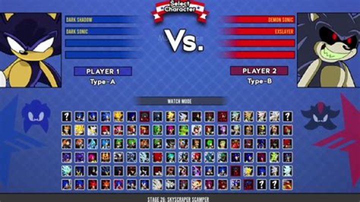 Demon Sonic Characters — Printable Worksheet