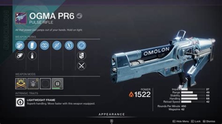 Destiny 2 OGMA PR6 Pulse Rifle – God Roll Guide