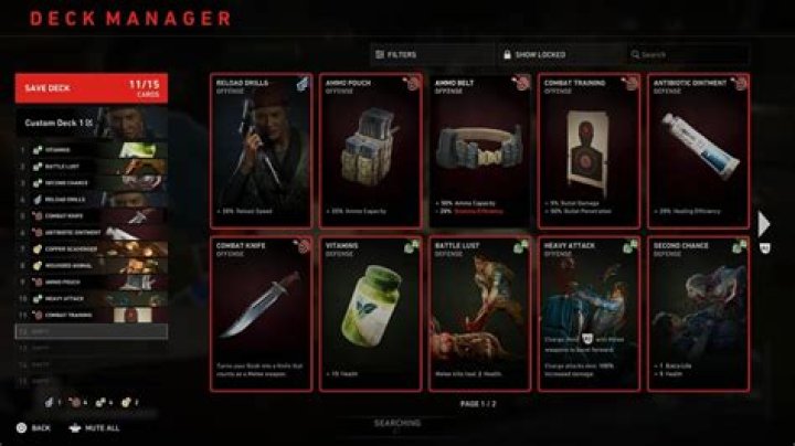 Does Card order matter in Back 4 Blood?