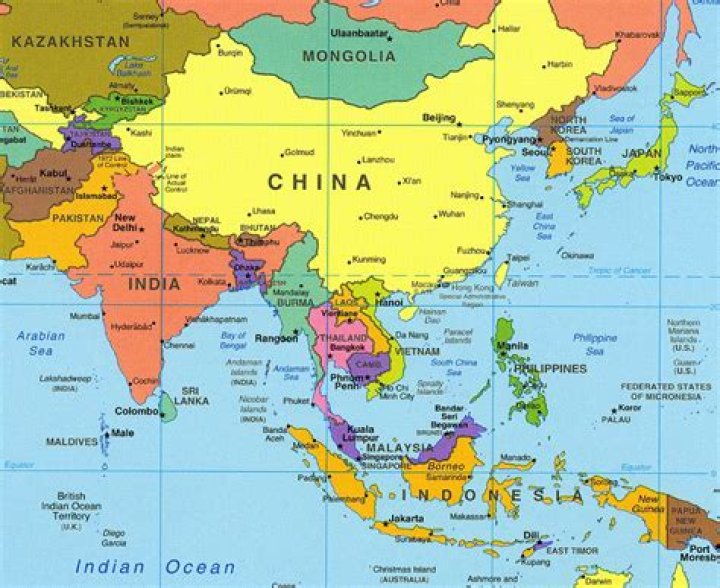 East Asia Physical Map Quiz