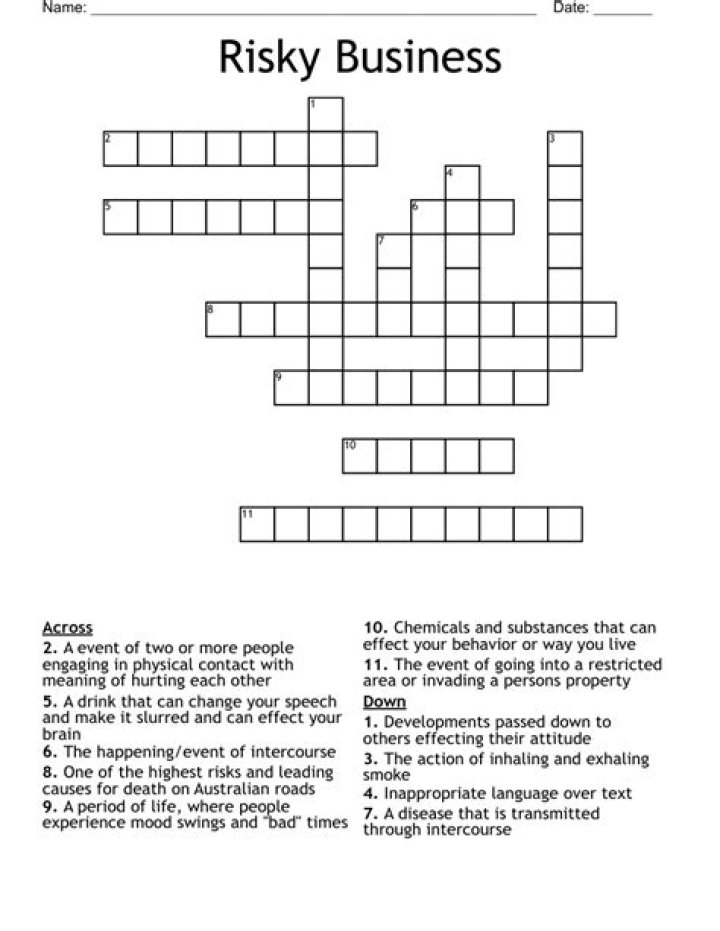 Engage in risky business Crossword Clue and Answer