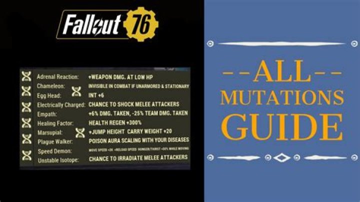 Fallout 76 Mutations List - Gamepur
