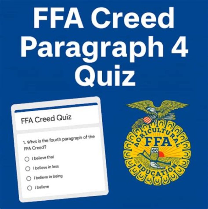 FFA Creed Paragraph 4 Quiz 2