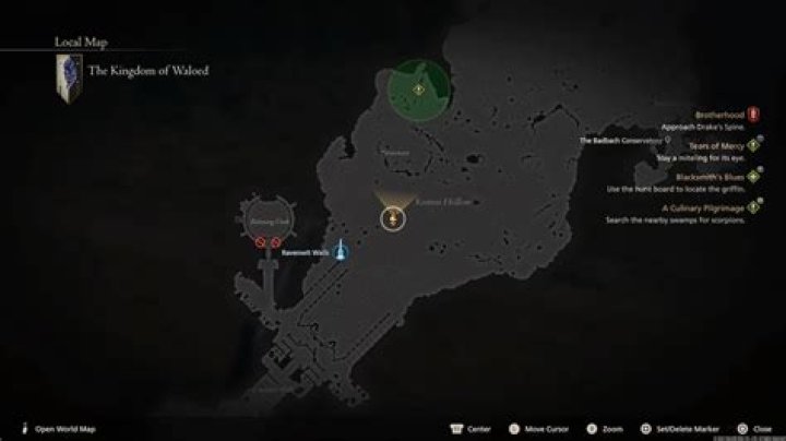 FFXVI Bygul Hunt Location: Where is Kritten Hollow in Waloed?