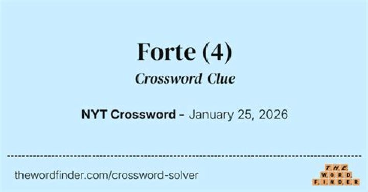 Forte maker crossword clue answer