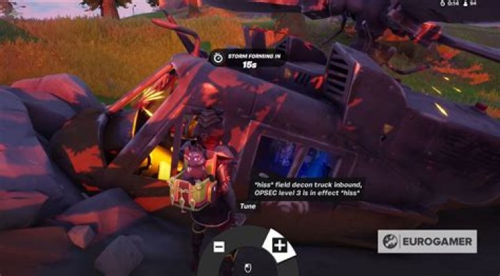 Fortnite - Downed black helicopter location: Investigating the downed black helicopter explained