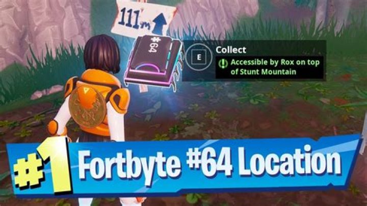 
Fortnite Fortbyte #64 Location – Accessible by Rox on top of Stunt Mountain