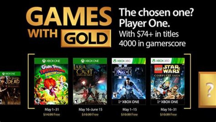 
Games with Gold May 2017