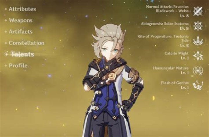 Genshin Impact: Albedo Talent Guide