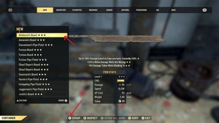 How legendary crafting works in Fallout 76