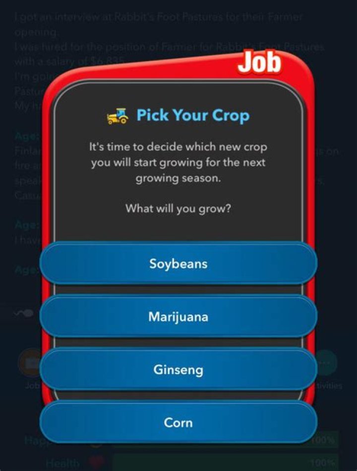 How to become a farmer in BitLife