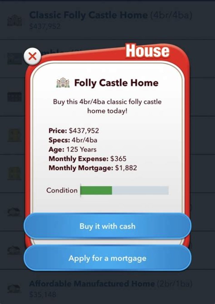How to buy a house in Bitlife