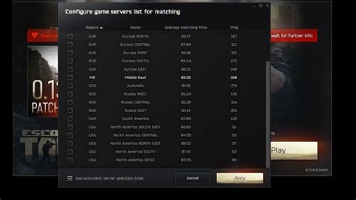 How to Check Escape from Tarkov Server Status, Matching Time, and Ping