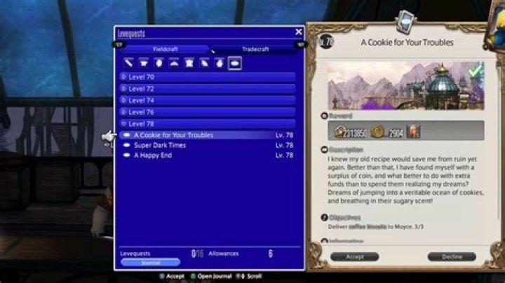How to do crafting levequests in Final Fantasy XIV