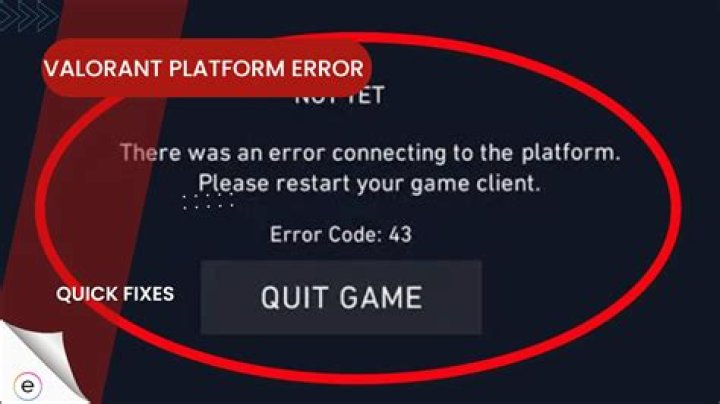 How to fix the "There was an error connecting to the platform" message in Valorant