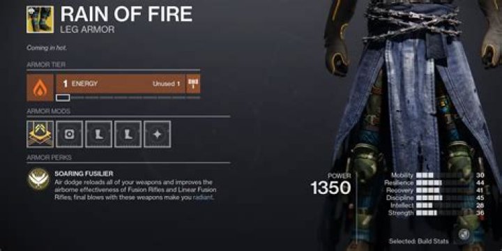 How to get the Rain of Fire exotic leg armor in Destiny 2