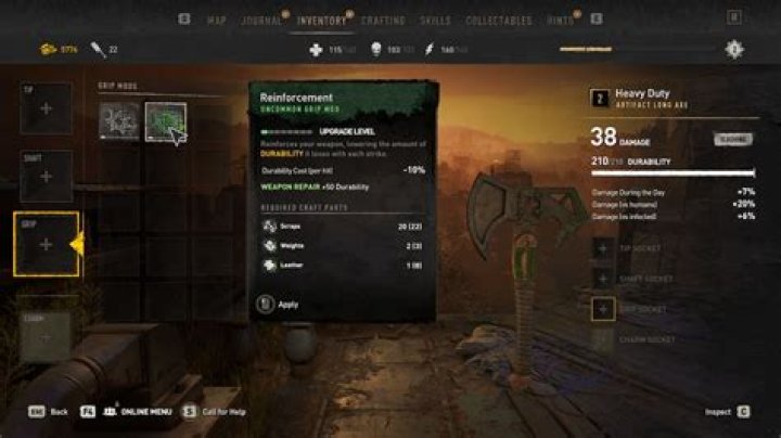 How to get the Reinforcement weapon mod in Dying Light 2