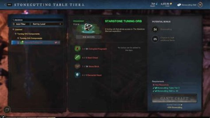 How to get the Starstone tuning orb