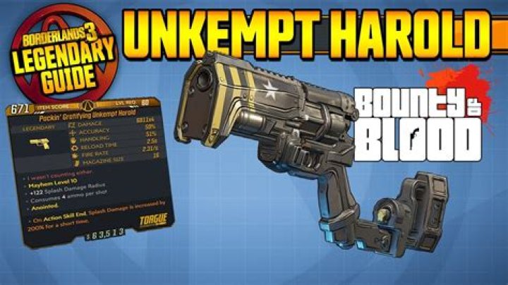How To Farm The Unkempt Harold Legendary Pistol in Borderlands 3