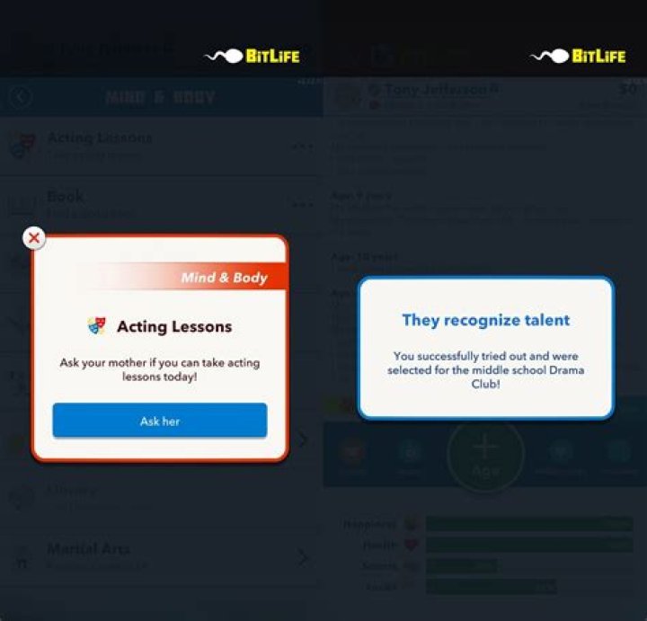 How to increase Acting in BitLife