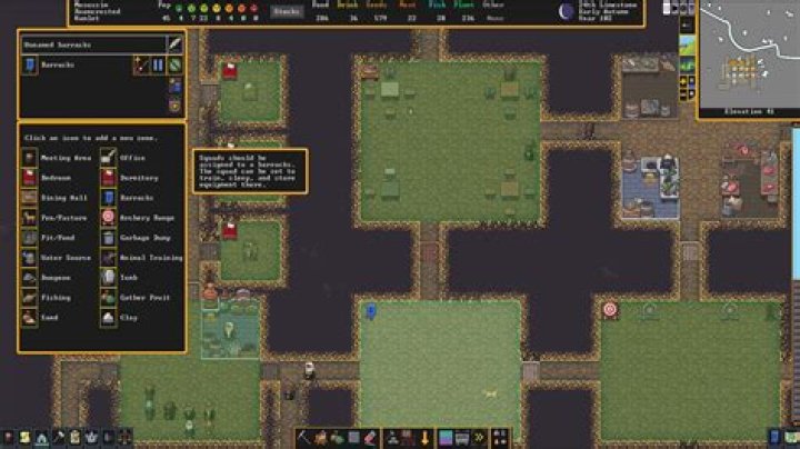 How to make a barracks in Dwarf Fortress