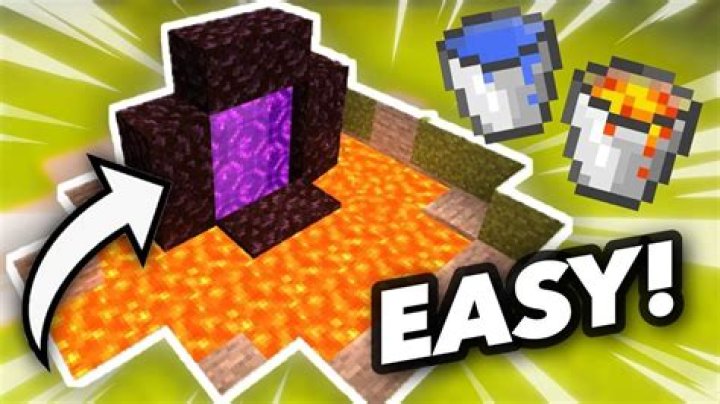 How to Make a Nether Portal with Lava and Water in Minecraft