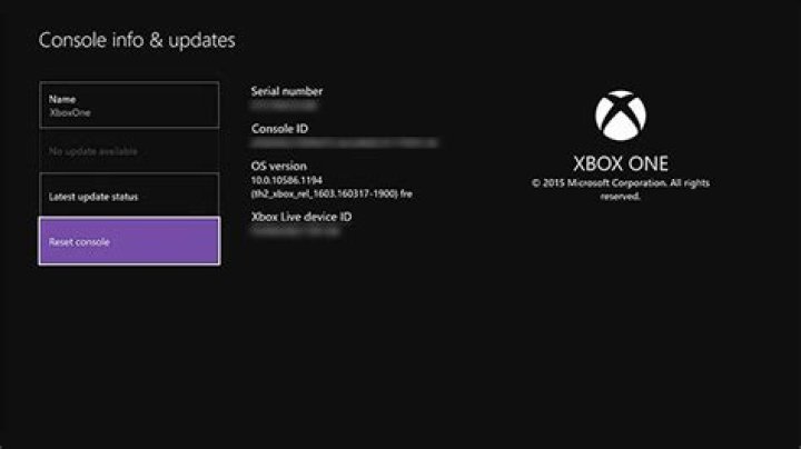 How To Reset Xbox One X To Factory Settings