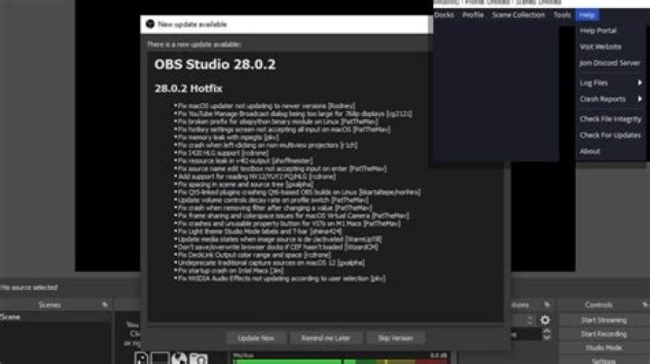 How to update OBS for Twitch streaming