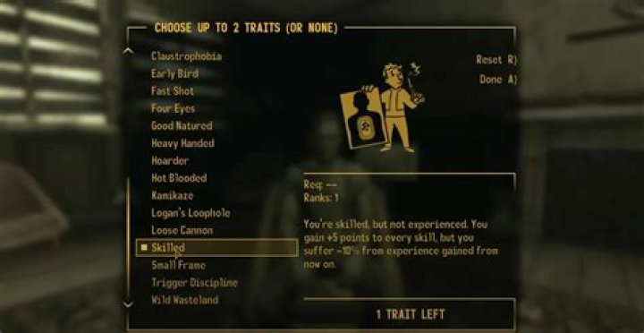 Is skilled a good trait in Fallout: New Vegas?