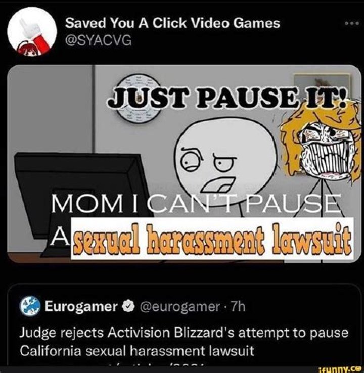 Judge rejects Activision Blizzard's attempt to pause California sexual harassment lawsuit